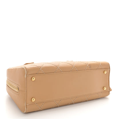 Chanel Calfskin Wild Stitch Top Handle Bag Beige 5 of 20