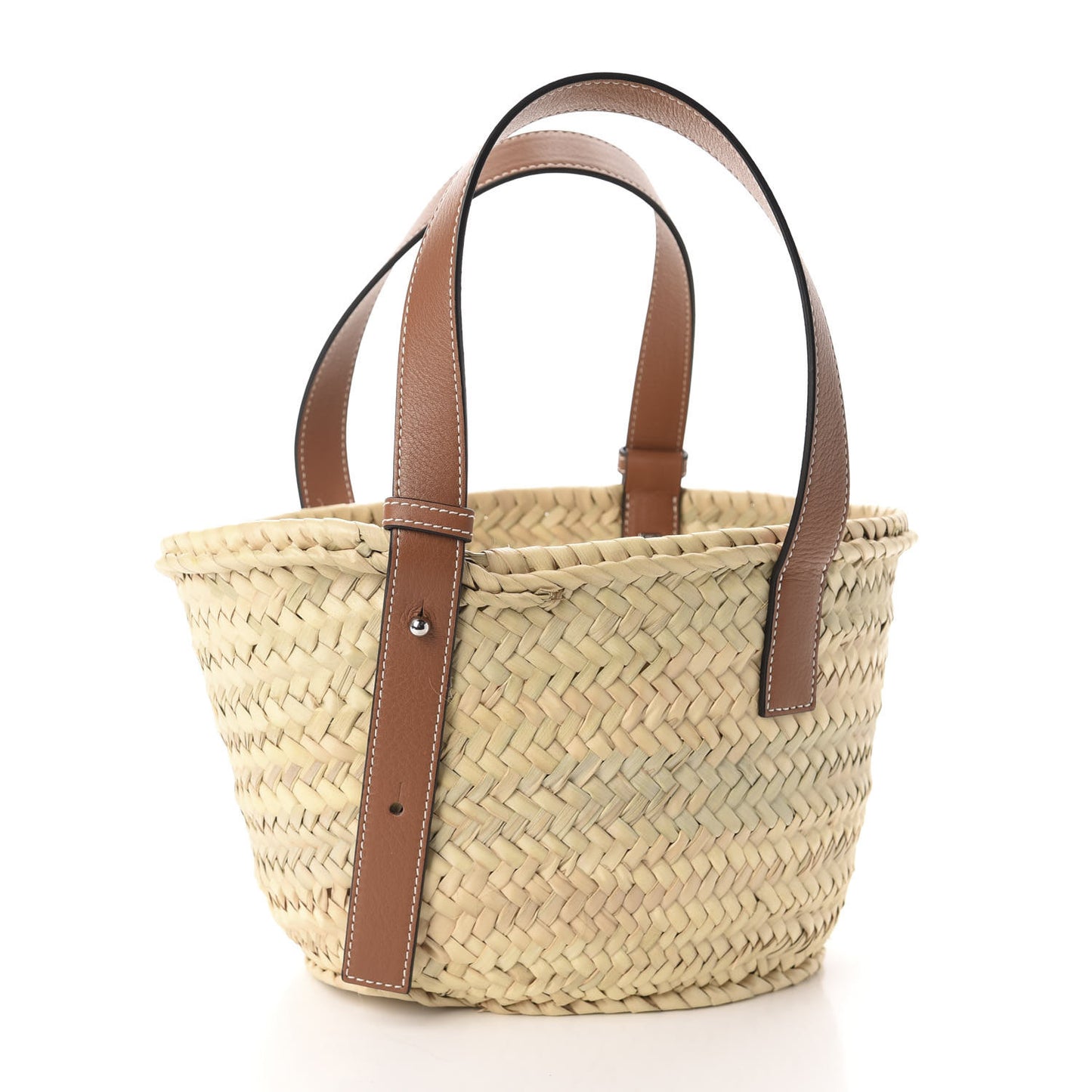 Raffia Small Basket Tote Bag Natural Tan
