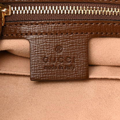 Gucci GG Supreme Monogram Azalea Calfskin Web Small Jackie 1961 Hobo Beige Ebony Brown Sugar 6 of 12