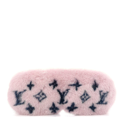 Louis Vuitton Monogram Mink Fur Sleep Mask Light Pink 1 of 5