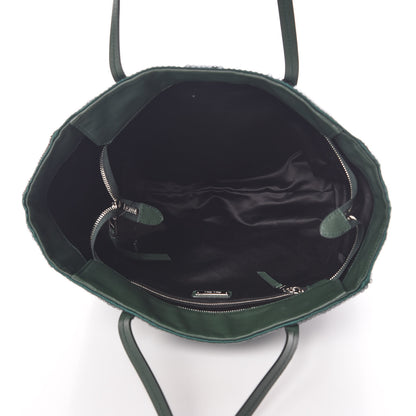 Miu Miu Paillettes Sequin Logo Tote Smeraldo Argent 5 of 8