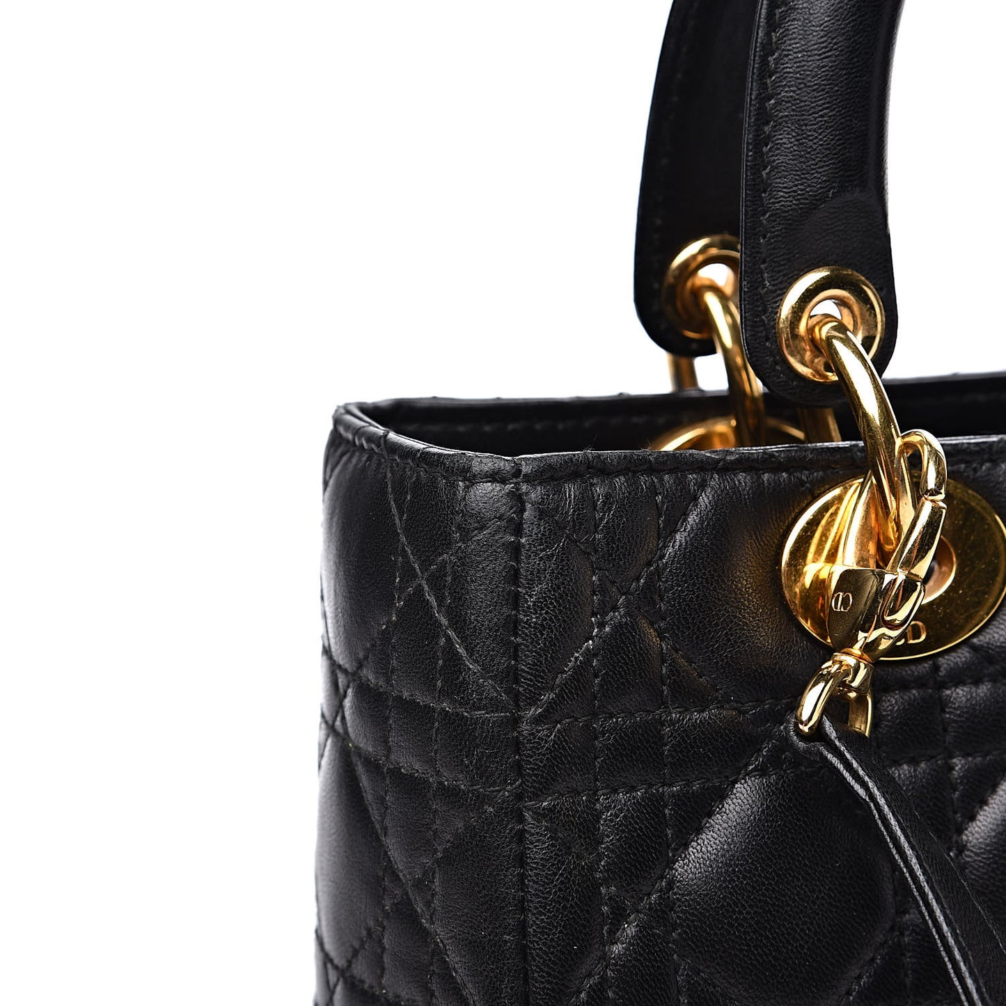 Lambskin Cannage Medium Lady Dior Black