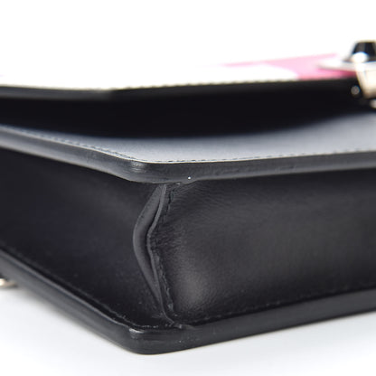 Prada City Calfskin Racing Logo Mini Elektra Crossbody Bag Fuxia Black 9 of 11