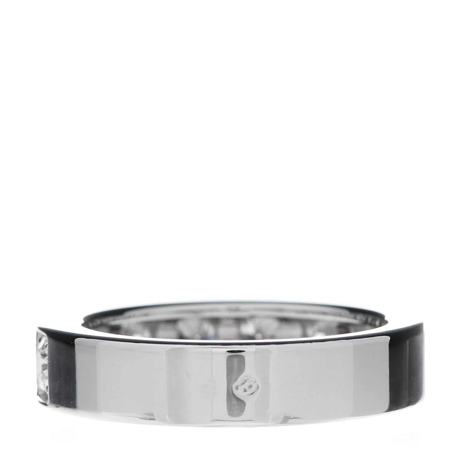 Cartier 18K White Gold Diamond Tectonic Band Ring 55 7.25 3 of 5
