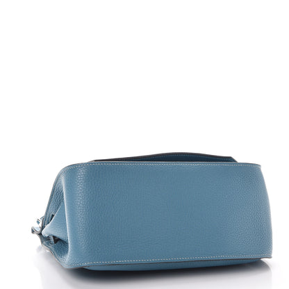 Hermes Taurillon Clemence Jypsiere 28 Blue Jean 4 of 8