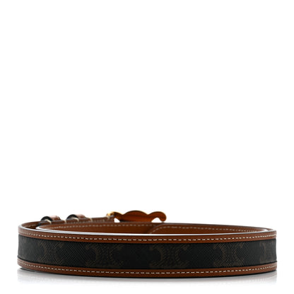 Celine Canvas Calfskin Medium 25mm Triomphe Belt 80 32 Tan 2 of 6