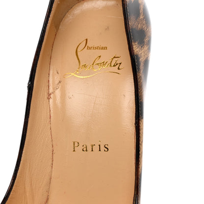 Christian Louboutin Patent Leopardino So Kate 120 Pumps 35 Brown 9 of 12