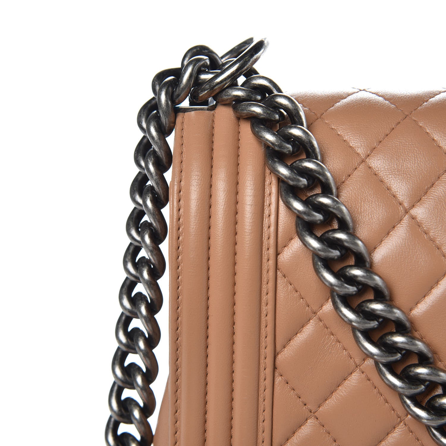 Chanel Lambskin Quilted Large Boy Flap Dark Beige 8 of 11