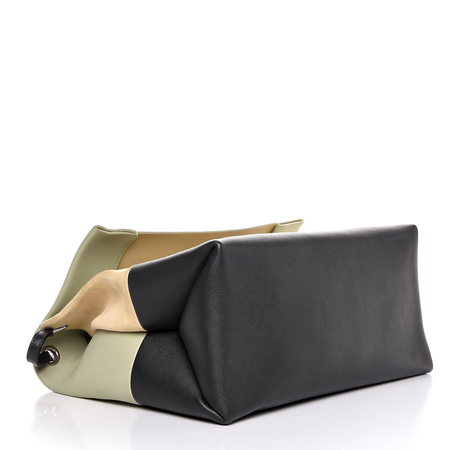 Calfskin Suede All Soft Shoulder Bag Pistachio