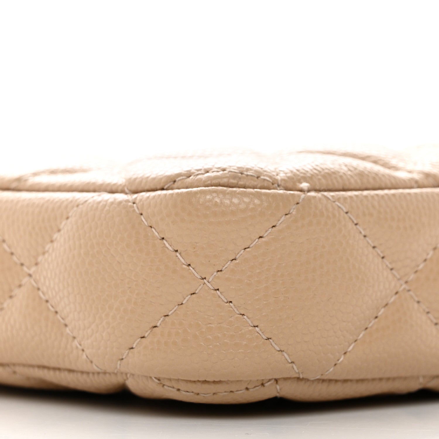 Chanel Iridescent Caviar Quilted Small Clutch With Chain Beige 13 of 16