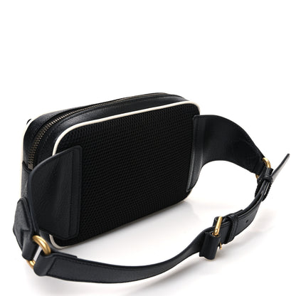 Gucci X ADIDAS Textured Dollar Calfskin Belt Bag Black 3 of 10