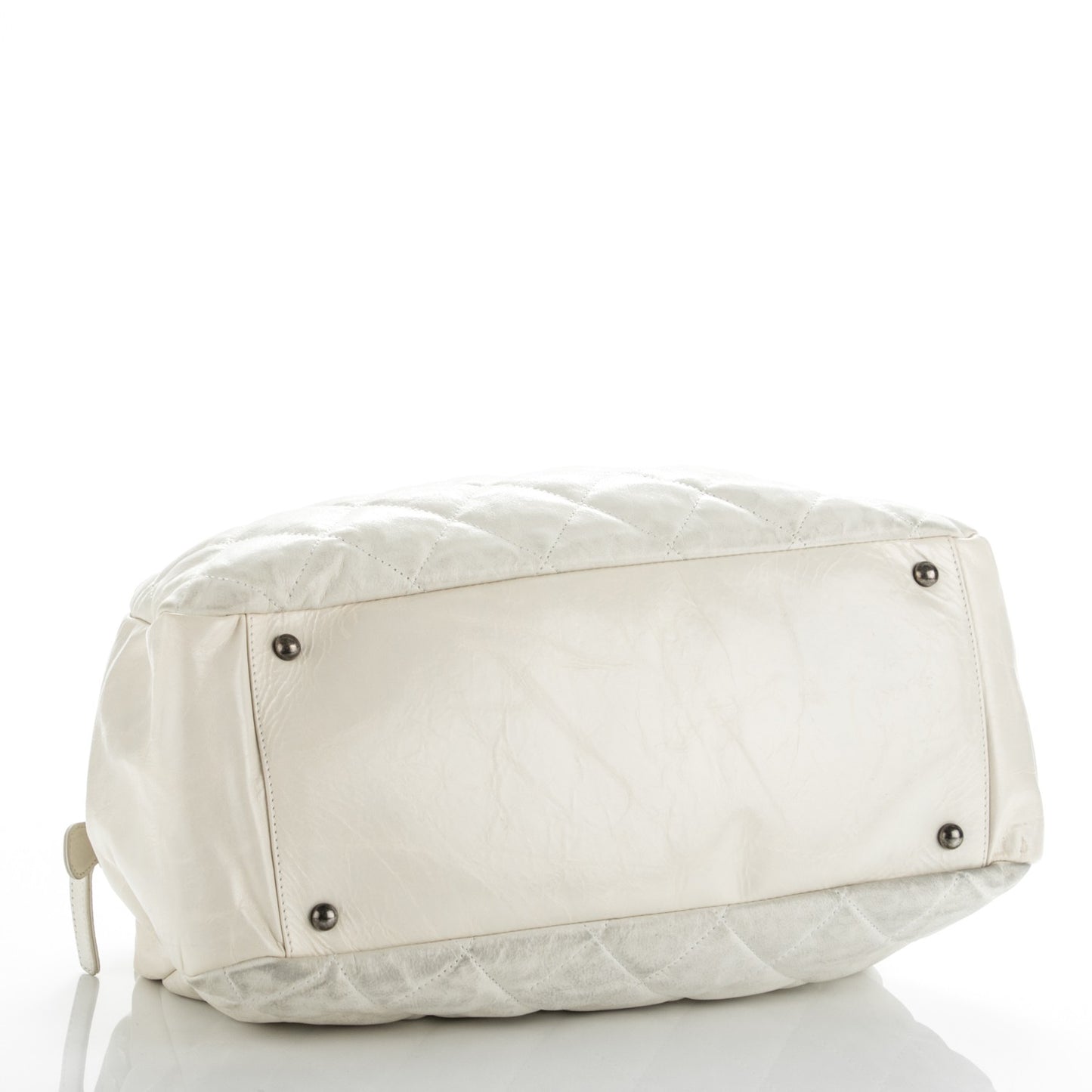 Iridescent Calfskin Small In The Mix Tote White