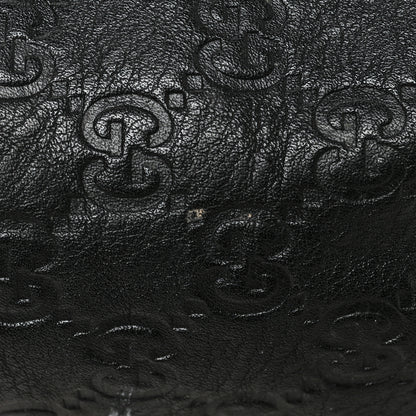 Gucci Guccissima Medium Flap Messenger Bag Black 12 of 13