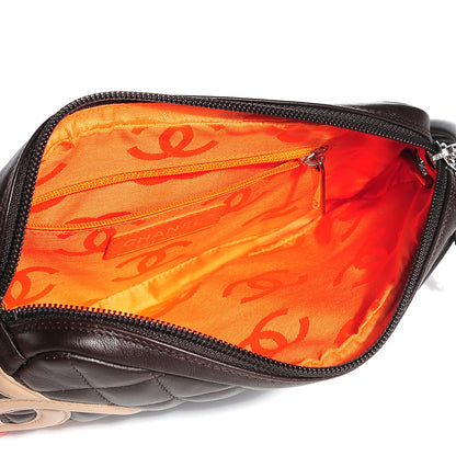 Chanel Calfskin Quilted Cambon Pochette Dark Brown 5 of 7