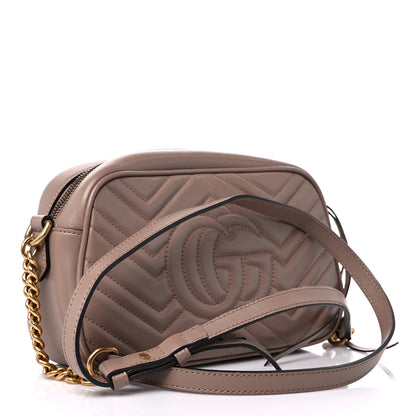 Gucci Calfskin Matelasse Small GG Marmont Chain Shoulder Bag Porcelain Rose 3 of 10