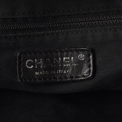 Chanel Lambskin Stitched Expandable Tote Black 8 of 9