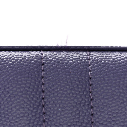Saint Laurent Grain De Poudre Mixed Matelasse Triquilt Monogram Chain Wallet Dark Wisteria 10 of 10