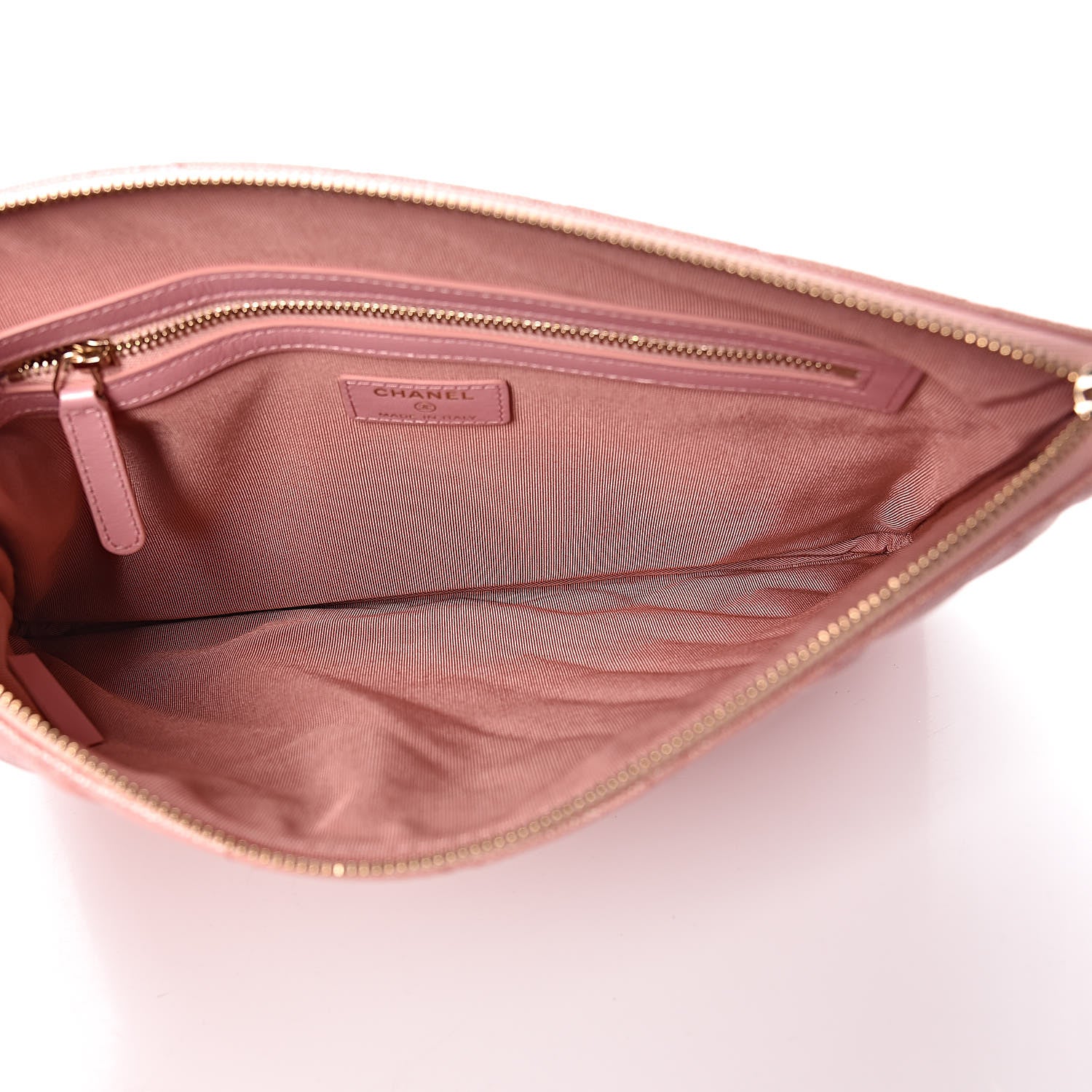 Chanel Iridescent Caviar Quilted Medium Cosmetic Case Rose Pink 5 of 8