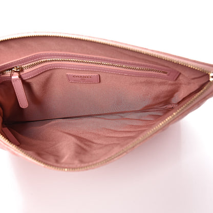 Chanel Iridescent Caviar Quilted Medium Cosmetic Case Rose Pink 5 of 8
