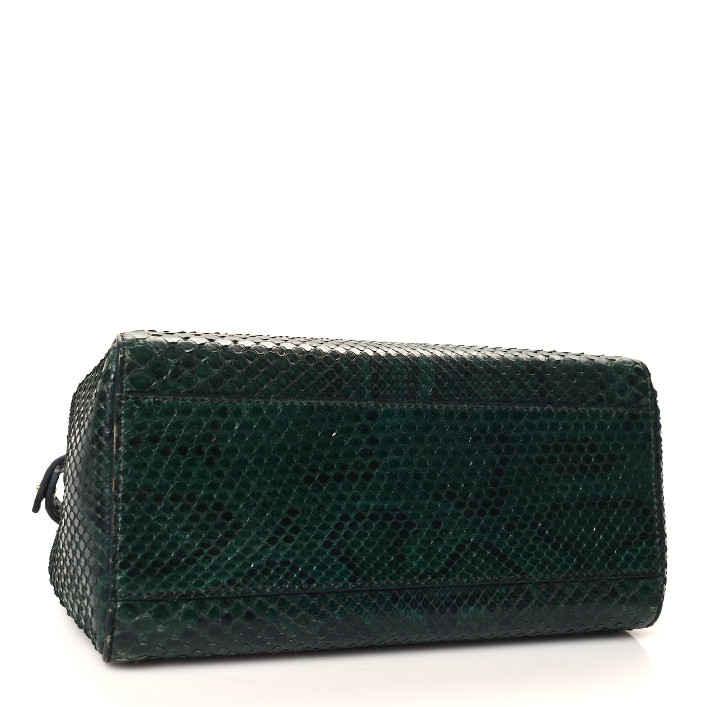 Snakeskin Shiny Nappa Mini Peekaboo Iconic Satchel Green