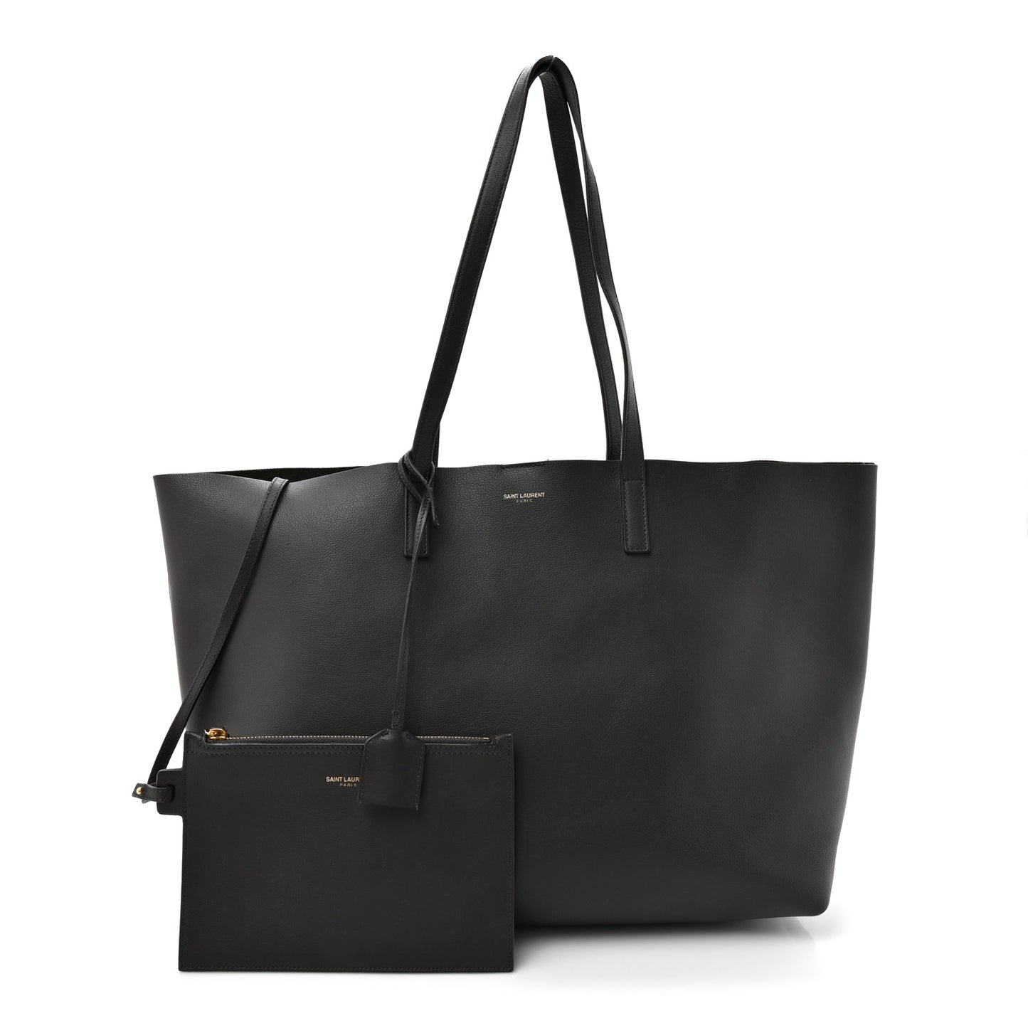 Calfskin Large Shopping Tote Pebble