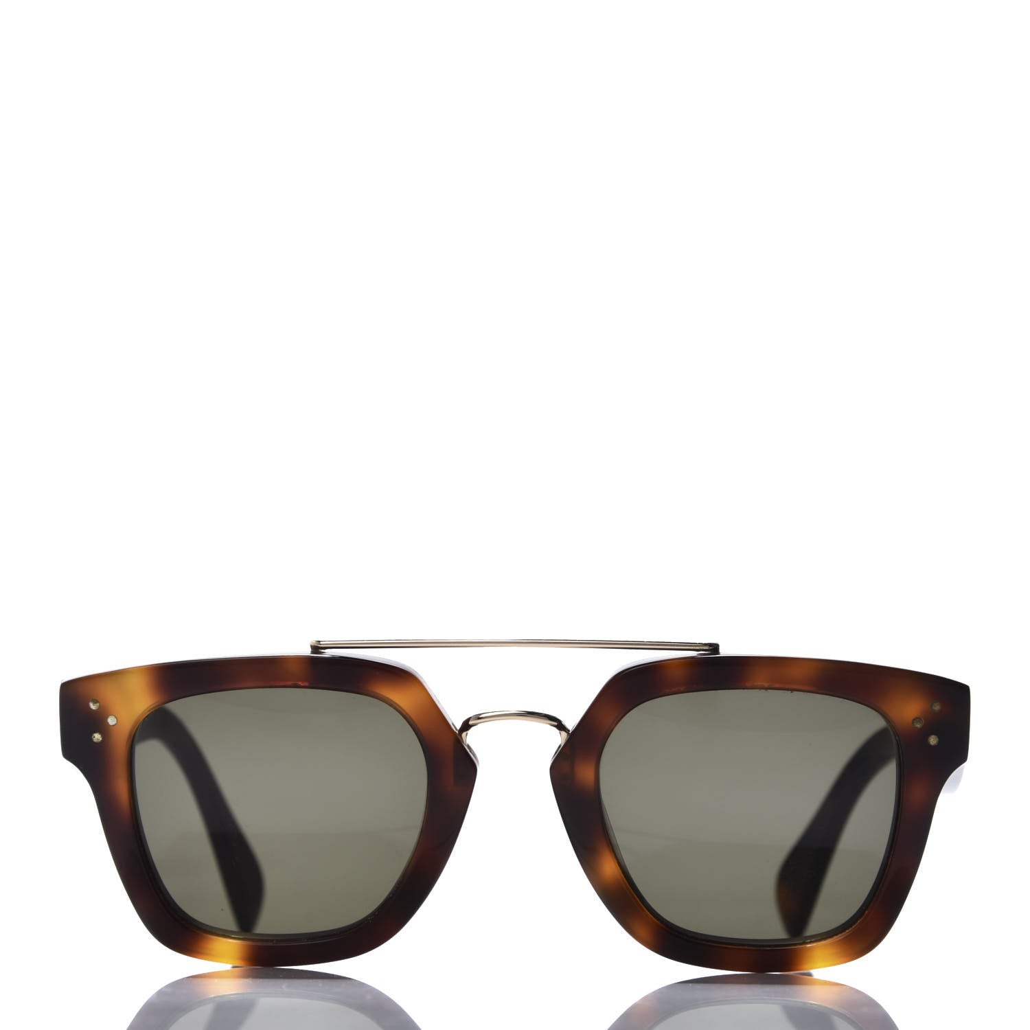Celine Acetate Bridge Sunglasses CL41077/S Dark Havana 2 of 8