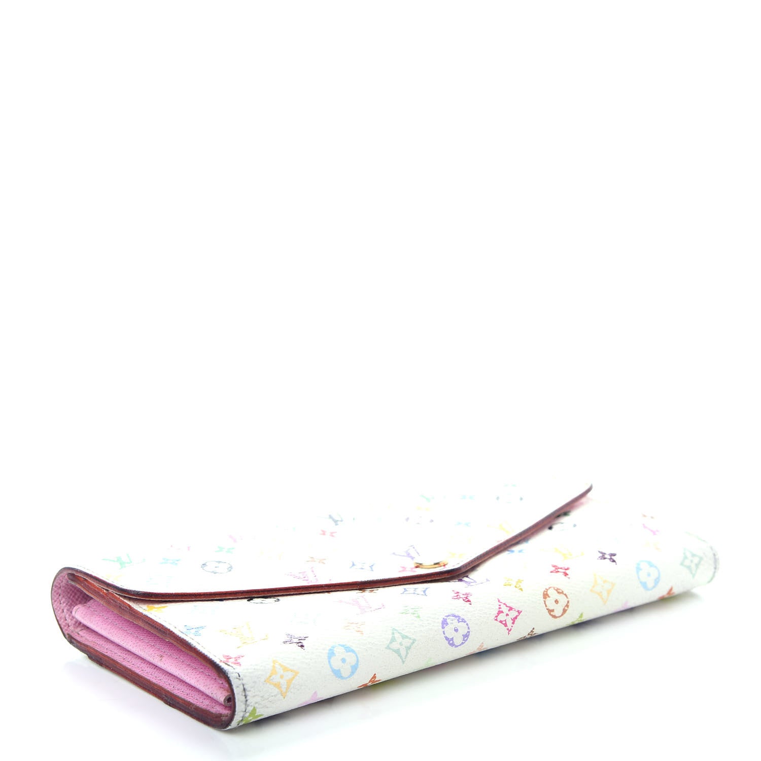Louis Vuitton Monogram Multicolor Sarah Wallet NM White Litchi 4 of 8