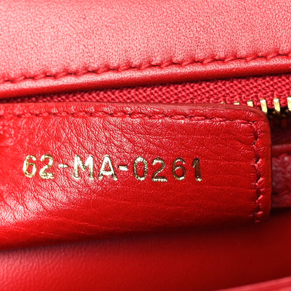 Christian Dior Calfskin Cannage Dioramour Small Caro Bag Bright Red 7 of 10