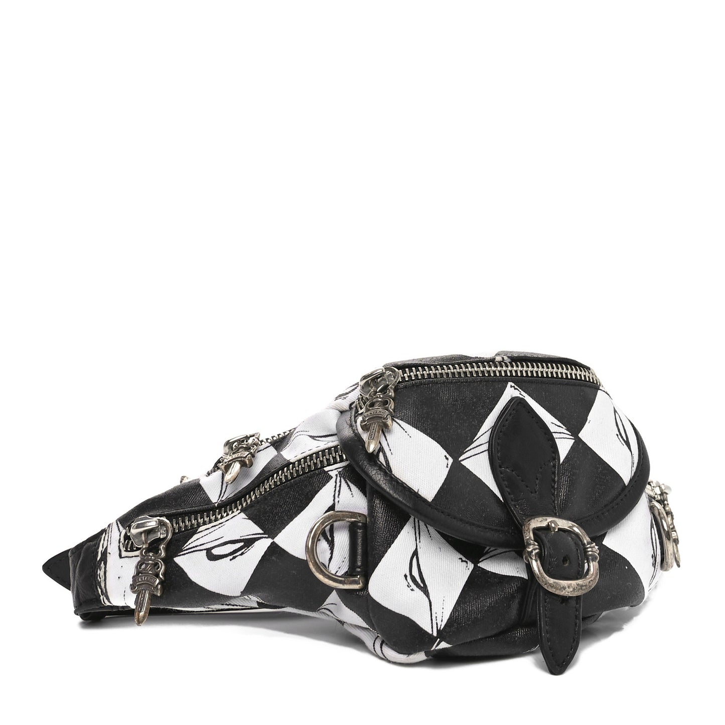 Canvas 99 Eyes Snat Pack Gunslinger Waist Bag Black White