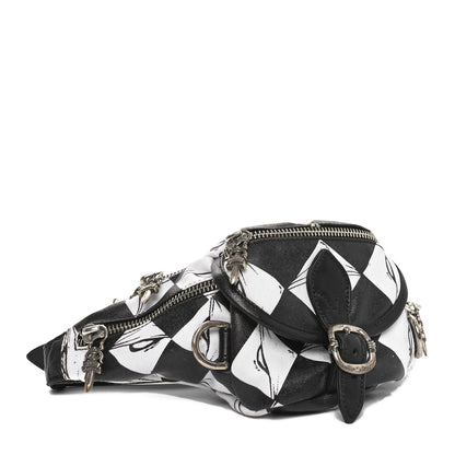 Chrome Hearts Canvas 99 Eyes Snat Pack Gunslinger Waist Bag Black White 4 of 10