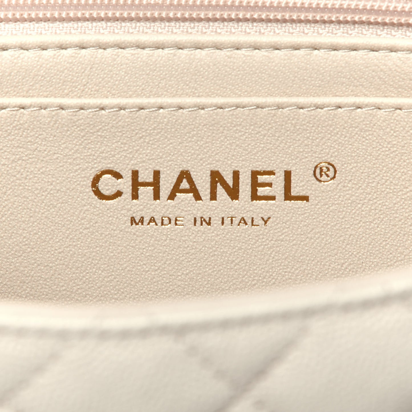 Caviar Quilted Mini Top Handle Rectangular Flap White