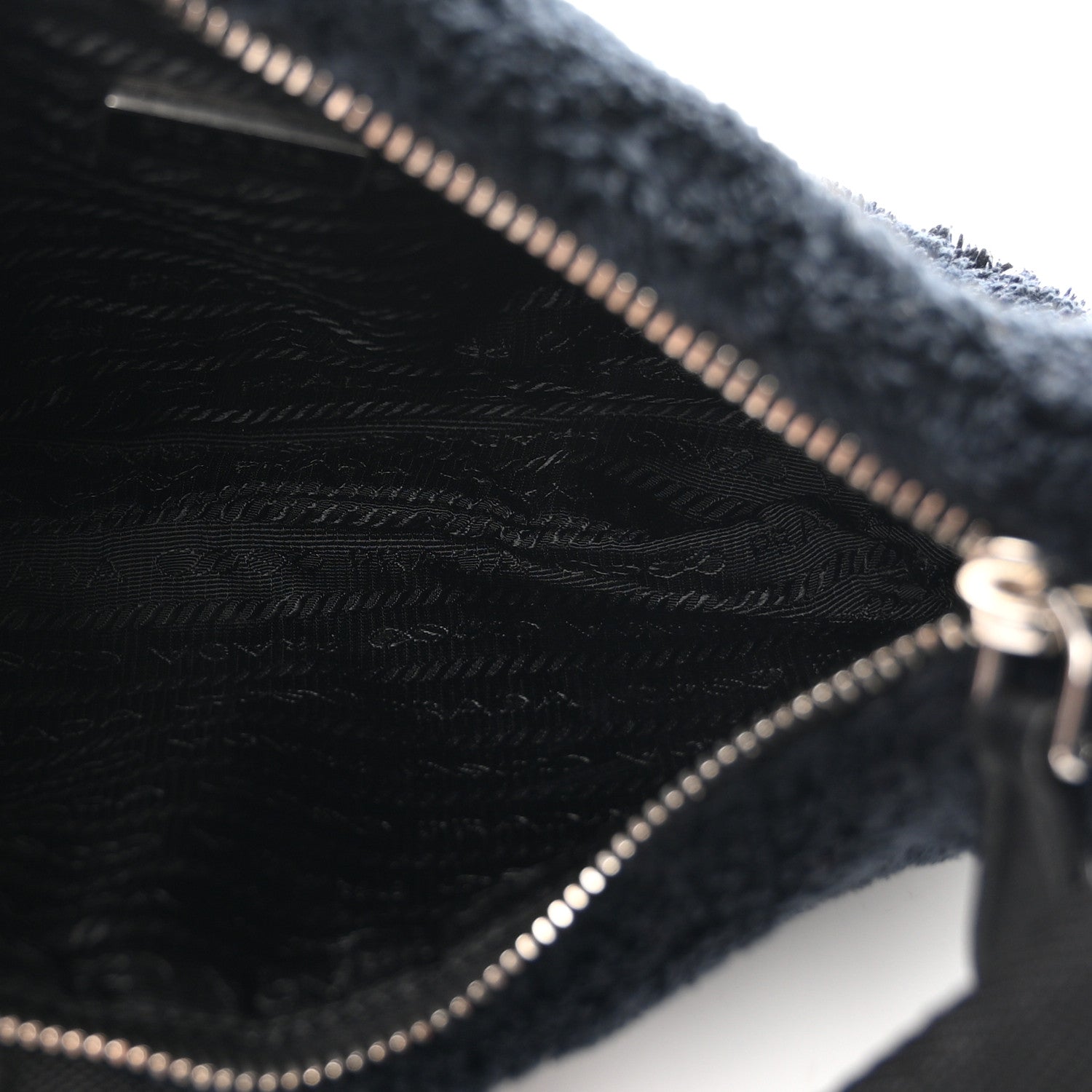 Prada Terry Cloth Mini Re-Edition 2000 Bag Black White Black White 4 of 9