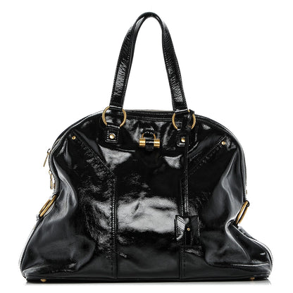 Saint Laurent Patent Calfskin Oversized Muse Black 1 of 6