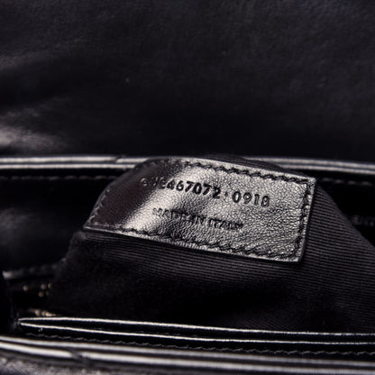Saint Laurent Calfskin Y Quilted Monogram Toy Loulou Crossbody Bag Black 9 of 12