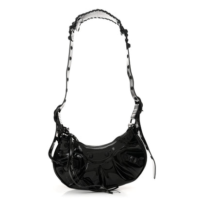 Balenciaga Patent Arena Small Le Cagole Shoulder Bag Black 1 of 12