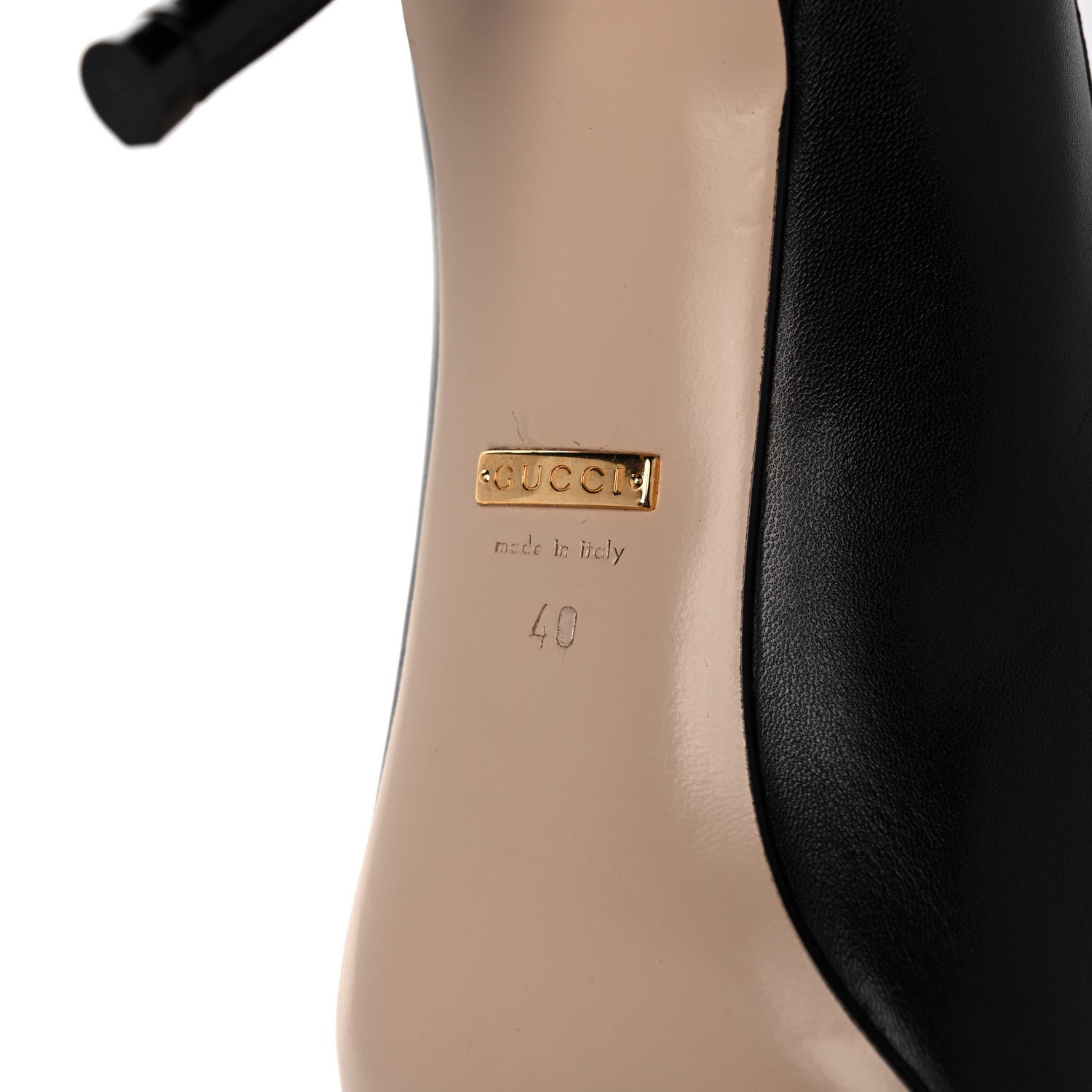 Gucci Malaga Kid Zumi 75mm Pumps 40 Black 6 of 11