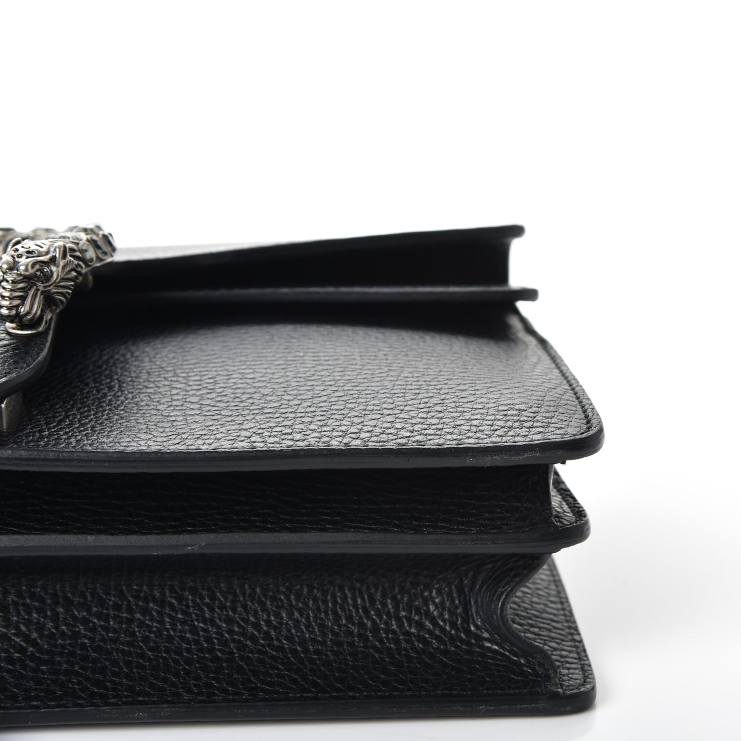 Pebbled Calfskin Small Dionysus Shoulder Bag Black