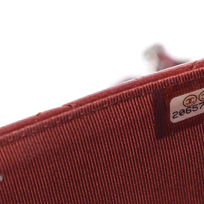 Chanel Lambskin Quilted Wallet On Chain WOC Red 9 of 12