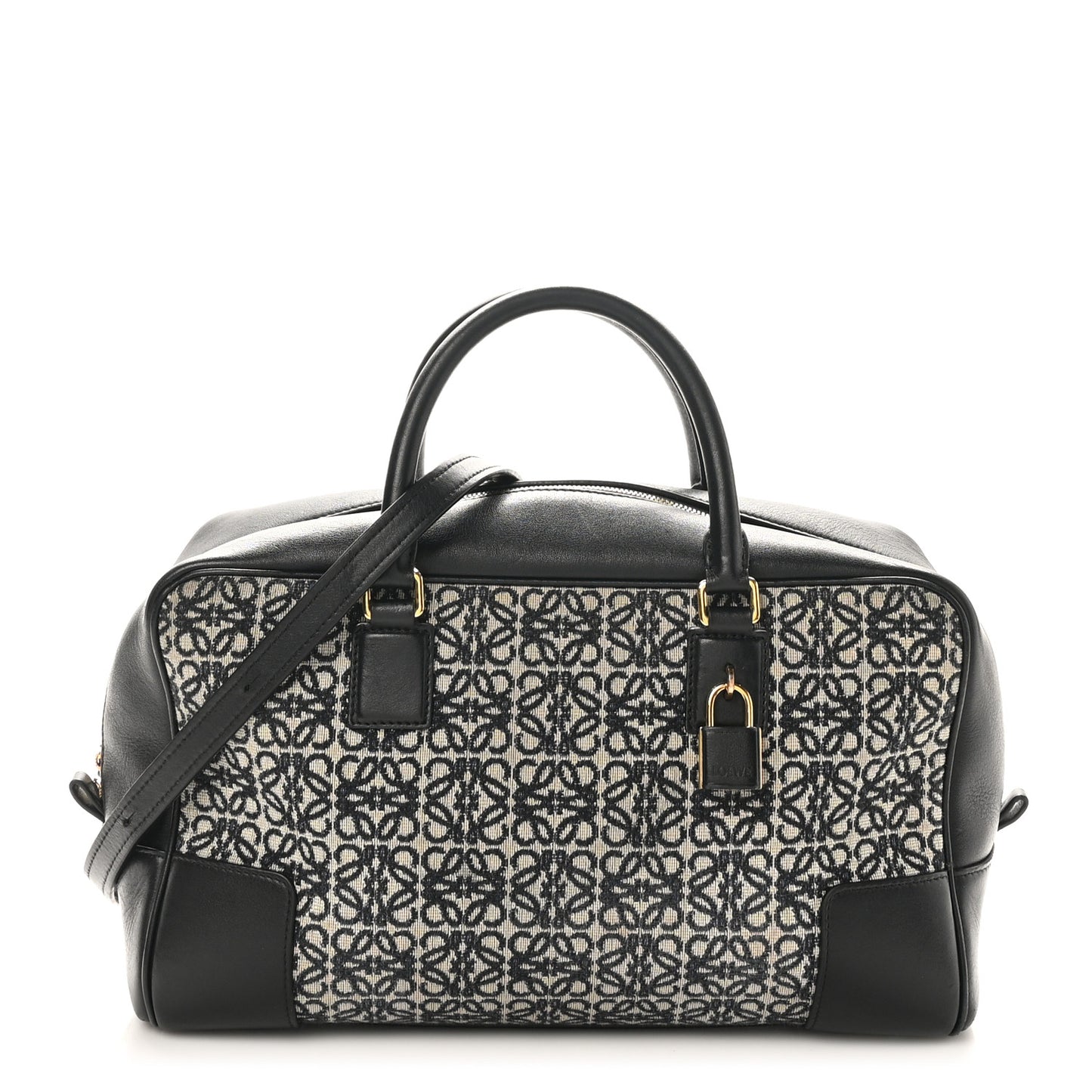 Jacquard Anagram Calfskin Amazona 28 Black Navy