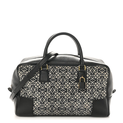 Loewe Jacquard Anagram Calfskin Amazona 28 Black Navy 1 of 10