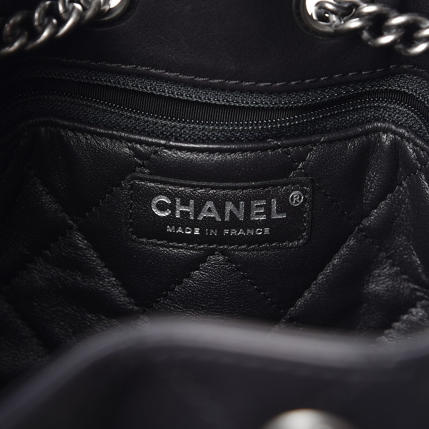 Chanel Calfskin Stitched Medium Urban Luxury Drawstring Backpack Black 7 of 9