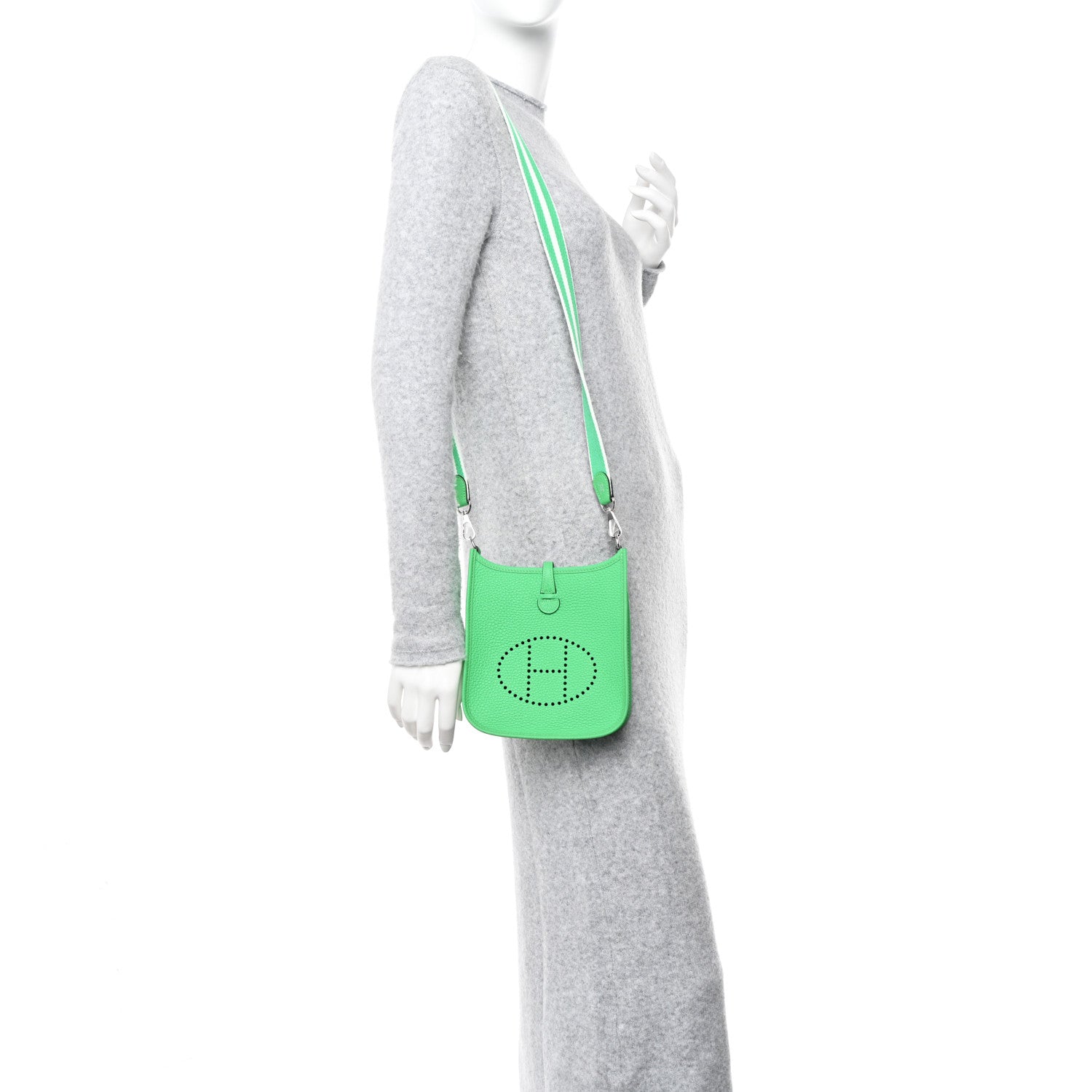 Hermes Taurillon Clemence Amazone Evelyne TPM Vert Comics Vert Fizz 3 of 11