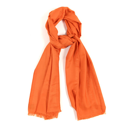 Hermes Cashmere Silk Cheval A La Couverture Echarpe Muffler  Orange Boite 2 of 6