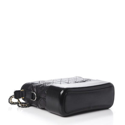 Chanel Aged Calfskin Quilted Medium Gabrielle Hobo Black 4 of 10