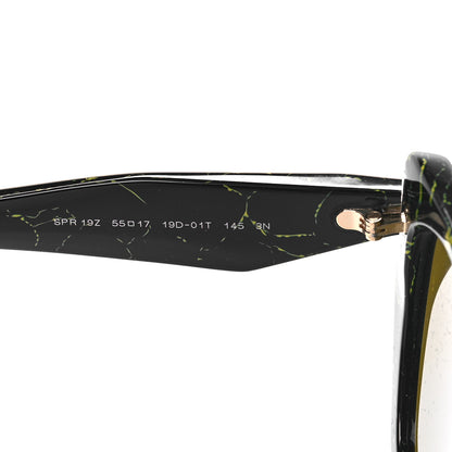 Prada Acetate Symbole Sunglasses SPR 19Z Black Green 6 of 7
