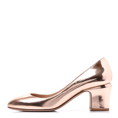 Valentino Garavani Metallic Nappa Tan-Go Mary Jane 60mm Pumps 38 Soft Noisette 1 of 8