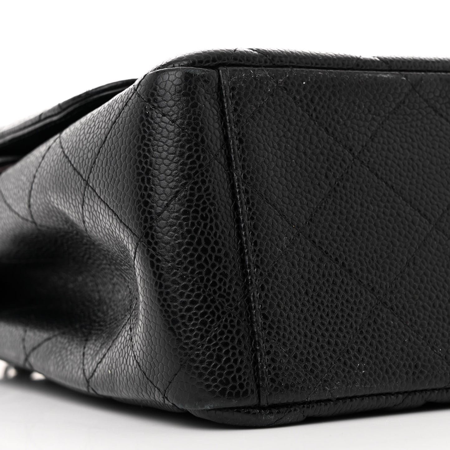 Caviar Quilted Maxi Double Flap Black