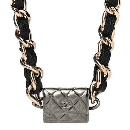 Chanel Caviar Quilted Wallet With Charms On Chain WOC Black 11 of 15