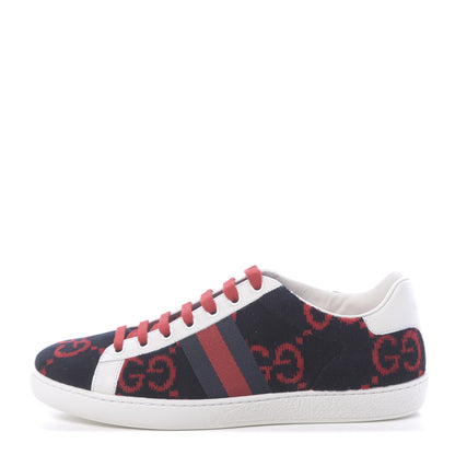 Gucci Terry Cloth GG Monogram Web Womens Ace Sneakers 39 Blue Red 1 of 10