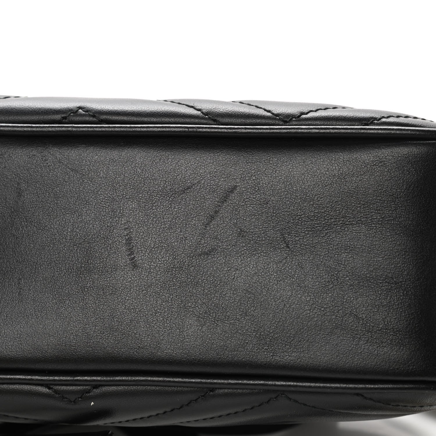 Gucci Calfskin Matelasse Small GG Marmont Chain Shoulder Bag Black 11 of 11